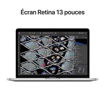 Apple MacBook Pro 13'' 512 Go SSD 8 Go RAM Puce M2 CPU 8 cœurs GPU 10 cœurs Argent Nouveau