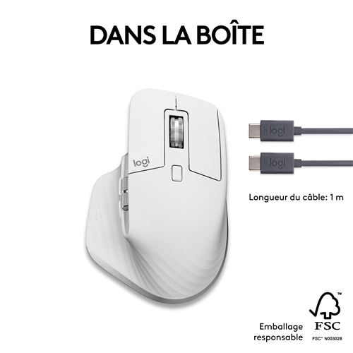 Souris bluetooth sans fil logitech mx master3s | souris office muette