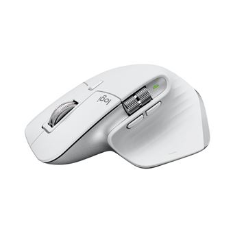 Logitech Master Series MX Master 3S for Mac - Souris - ergonomique - optique - 7 boutons - sans fil - Bluetooth, 2.4 GHz - gris pâle - pour Apple MacBook