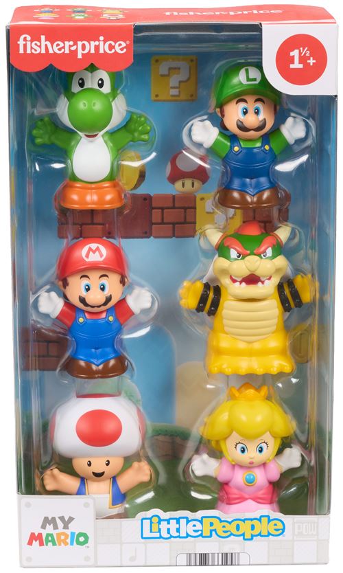 Fspr Multicolore Coffret De 6 Figurines Fisher Price Super Mario Modèle Aléatoire