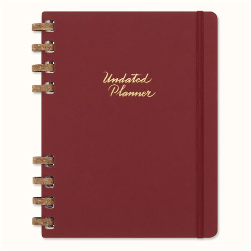 Agenda civil à spirales Moleskine non daté Format XL Cerise