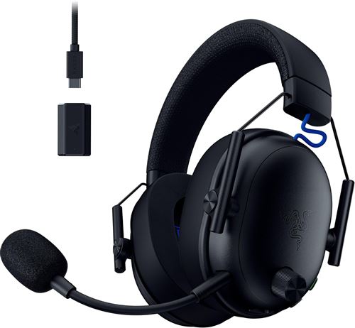 Razer BlackShark V3 pour Playstation Casque sans Fil pour e Sport Haut parleurs Triforce 50mm Microphone Amovible HyperSpeed 2 4 GHz & Bluetooth THX Spatial Audio PS5PC |