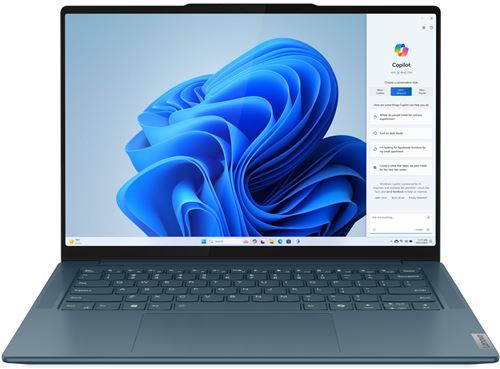 PC Portable Lenovo Yoga Pro 7 14IMH9 83E2009VFR 14,5 OLED 120 Hz Copilot+ Intel® Core™ Ultra 7 16 Go RAM 1 To SSD Bleu
