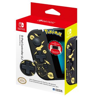 HORI D-Pad Controller (L) - Pokémon: Pikachu Black & Gold - manette de jeu - filaire - pour Nintendo Switch