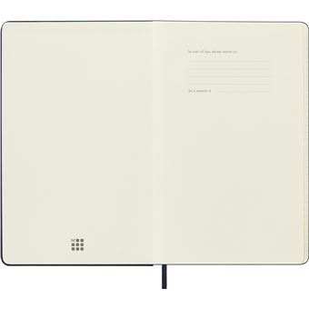 Agenda civil semainier Moleskine Grand Format Dure Bleu Saphir