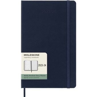 Agenda civil semainier Moleskine Grand Format Dure Bleu Saphir