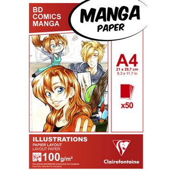 Bloc collé Clairefontaine Manga Illustrations A4