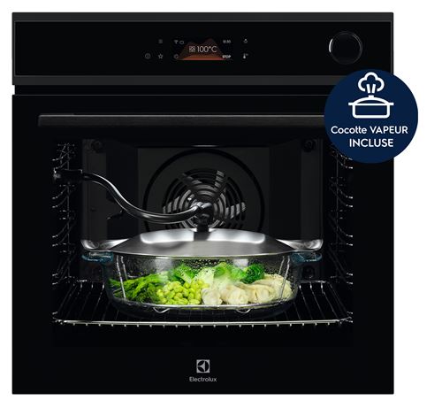 Four encastrable Electrolux Série 700 SteamCrisp® EOC8P39WH 3390 W Noir Pur