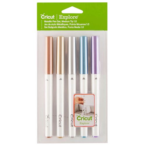 Kit de 5 stylos à pointe moyenne Cricut couleurs métallisés