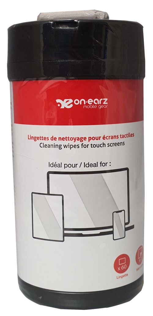 Pack van 60 On Earz Mobile Gear-doekjes voor touchscreen + microfiber