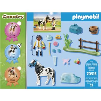 Playmobil Country 70515 Cavalier et poney Lewitzer