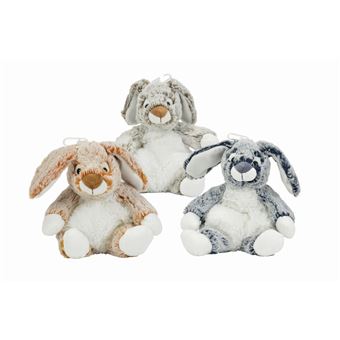 Peluche Nicotoy Lapin assis à billes 20 cm Modèle aléatoire