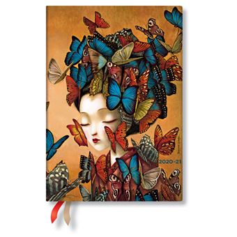 Agenda scolaire Paperblanks 2020 2021 Madame Butterfly Midi 1 jour par page