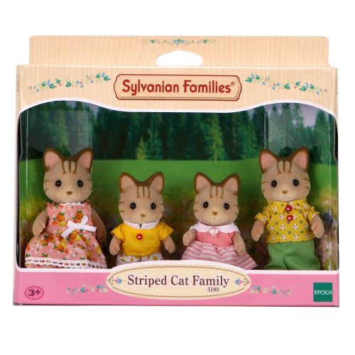 Figurines Epoch d'Enfance Famille chat tigre Sylvanian