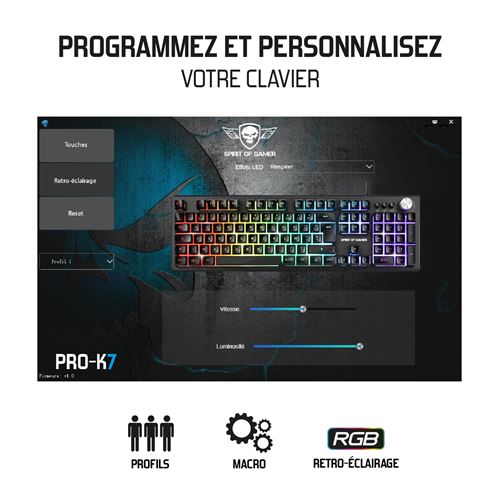 Spirit of Gamer Pro-K7 - Clavier PC - Garantie 3 ans LDLC