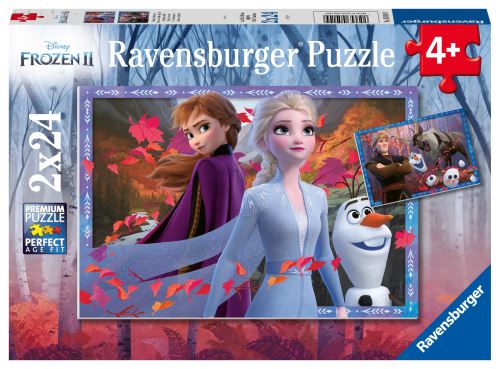 Rave Puzzles 2 X 24 Pièces Ravensburger Vers Des Contrées Glacées Disney Frozen La Reine Des Neiges 2