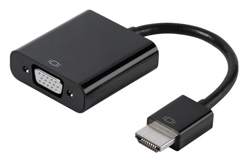Adaptateur HDMI/VGA, M-F, 0,1 m, noir