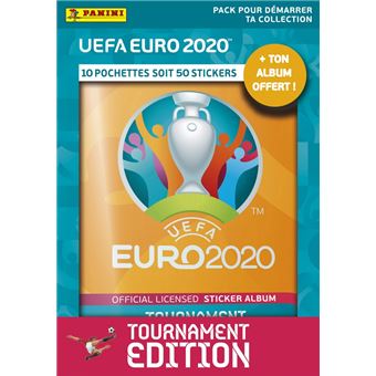 Album 10 pochettes Panini Foot Stickers EURO 2020