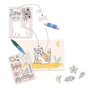 Coffret créatif Djeco Créer avec des formes animaux