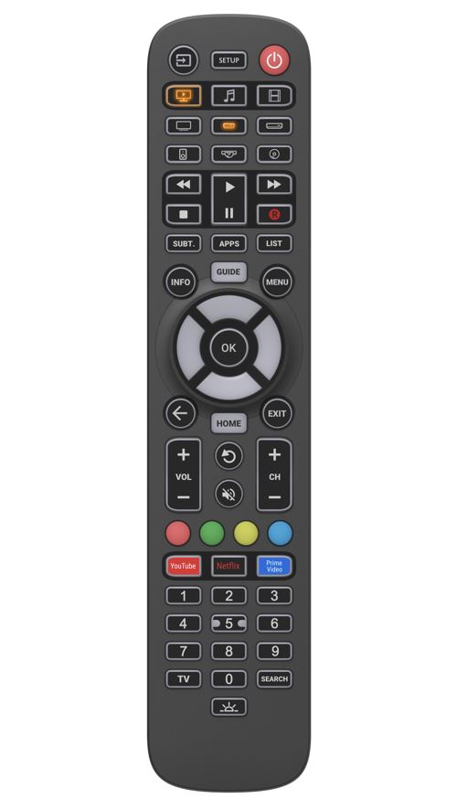 Télécommande universelle 6 en 1 Accsup pour TV - vue 1