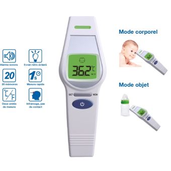 Thermomètre Frontal, Thermomètre Médical Infrarouge, Thermometre Sa