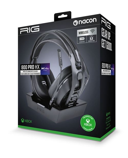 Casque Gaming Nacon RIG Pro 800 Hx – Sans Fil (Bluetooth/USB) Avec Socle – Neuf Sous Blister