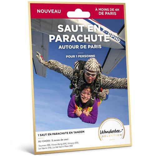 Coffret cadeau Wonderbox Saut en parachute autour de Paris