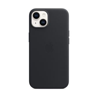 Apple - Coque de protection pour téléphone portable - compatibilité avec MagSafe - cuir - noir minuit - pour iPhone 14