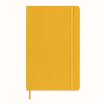 Carnet grand format Moleskine rigide ligné Soie Jaune orange