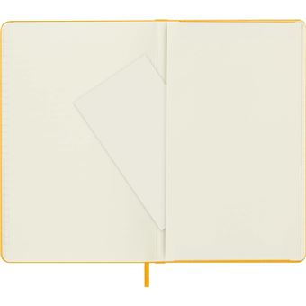 Carnet grand format Moleskine rigide ligné Soie Jaune orange