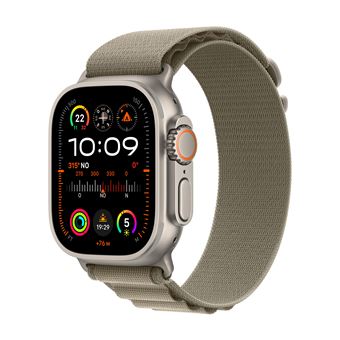 Apple Watch Ultra 2 GPS + Cellular Boîtier en Titane de 49 mm avec Boucle Alpine Olive Petit - 1