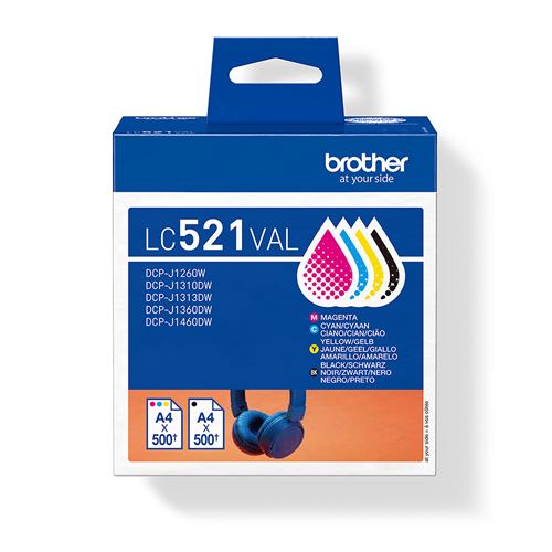 Pack de 4 Cartouches d encre Brother LC521VAL