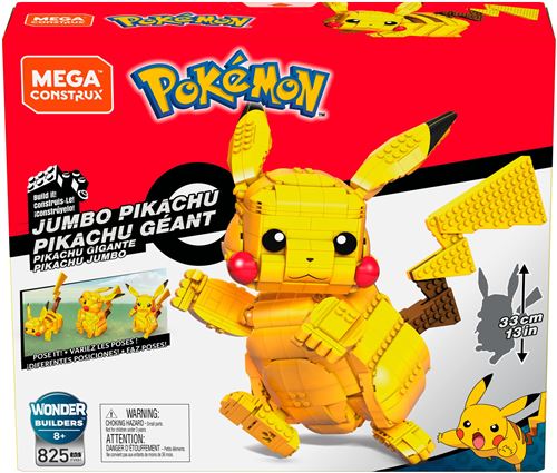 Jeu de construction Mega Bloks Pikachu géant à construire 325 pièces Jaune