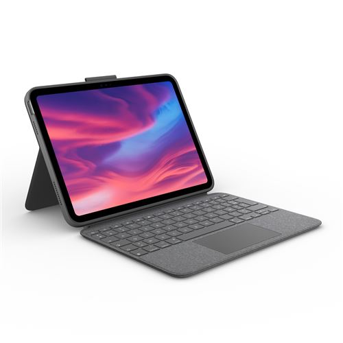 Etui clavier rétroéclairé détachable Logitech Combo Touch Gris pour iPad 10e génération et A16