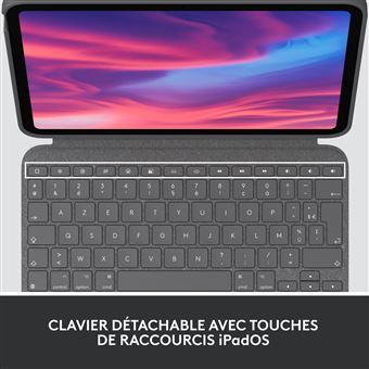 Etui clavier rétroéclairé détachable Logitech Combo Touch pour iPad 10e  génération Gris - Claviers pour tablette
