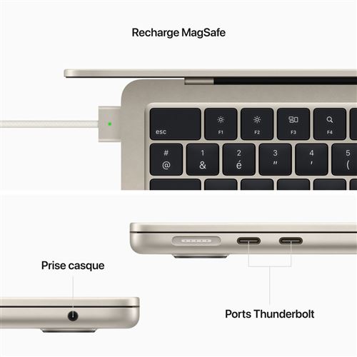 Apple MacBook Air 13,6'' Liquid Retina - M2 GPU 8 coeurs - 16 Go
