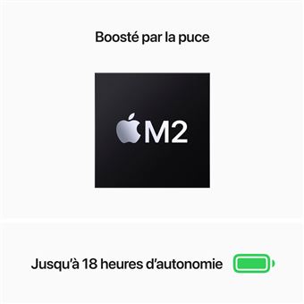 Apple MacBook Air 13'' 512 Go SSD 8 Go RAM Puce M2 CPU 8 cœurs GPU 10 cœurs Lumière Stellaire Nouveau