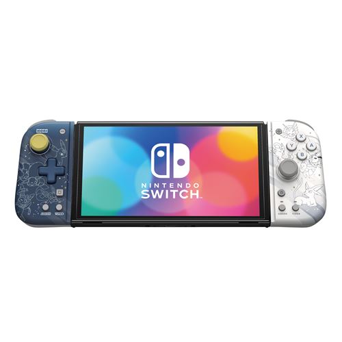 Manette Hori Split Pad Compact Edition Evoli pour Nintendo Switch et Nintendo Switch OLED Blanc et Bleu