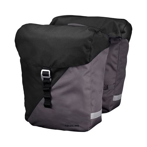 Racktime 24,5 liter dubbele fietstas Vida Zwart en grijs