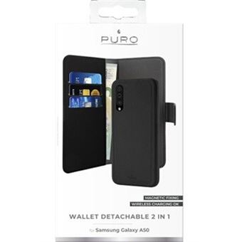 Puro Folio Hoes met Magnetische Hoes Zwart voor Samsung Galaxy A50 - 1
