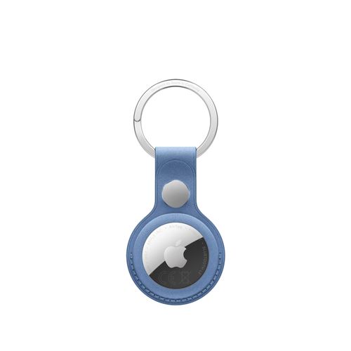 Porte‑Clés En Tissage Fin Apple Bleuet pour Airtag