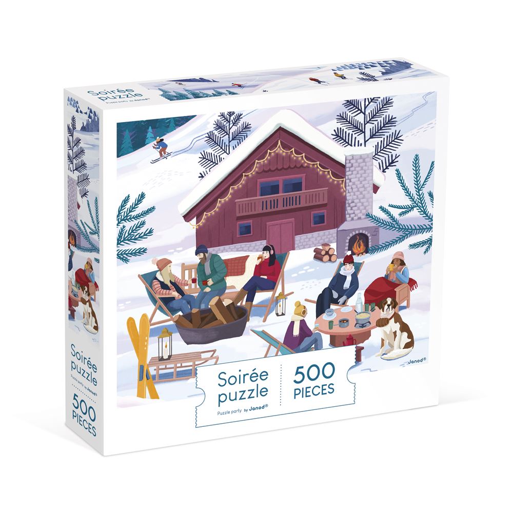 Puzzle 500 pièces Janod Hiver à la Montagne