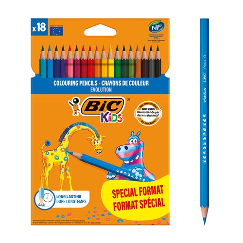 BIC&reg; Kids - Crayons de couleur BIC&reg; Kids Evolution&reg; x18