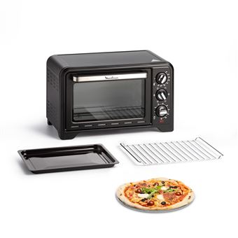 reconditionne MOULINEX Four Chaleur tournante 19L Optimo 19l CT6 modes de cuisson Noir