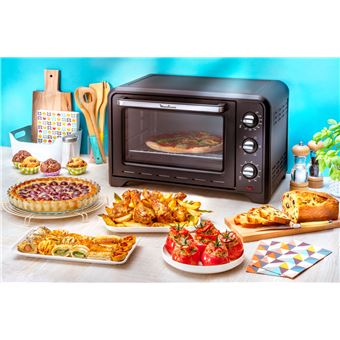 reconditionne MOULINEX Four Chaleur tournante 19L Optimo 19l CT6 modes de cuisson Noir