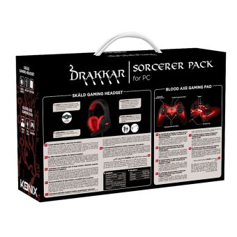 Pack Gaming Drakkar PC Konix Casque SKALD + Manette Blood Axe