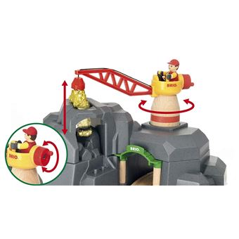 Brio World Smart Tech-Grue de marchandises avec tunnel Brio : King Brio World Smart Tech-Grue de marchandises avec tunnel Brio : King