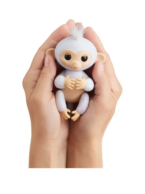 Fingerlings WowWee Bébé singe interactif Pailleté Blanc - Figurine pour  enfant - Achat & prix