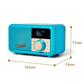 Radio portable sans fil Bluetooth Roberts Revival Petite Turquoise