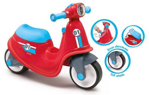Porteur scooter Smoby Rouge